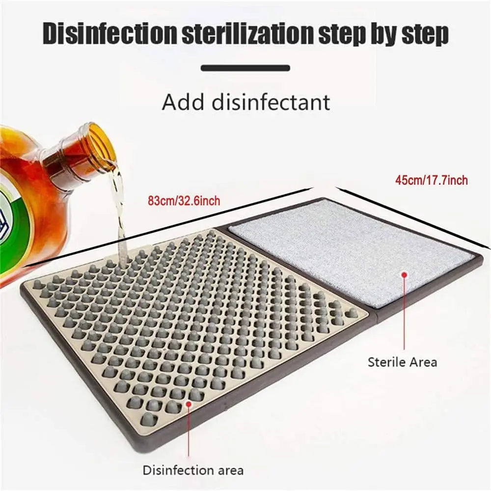 Multi-functional shoe shining floor mat