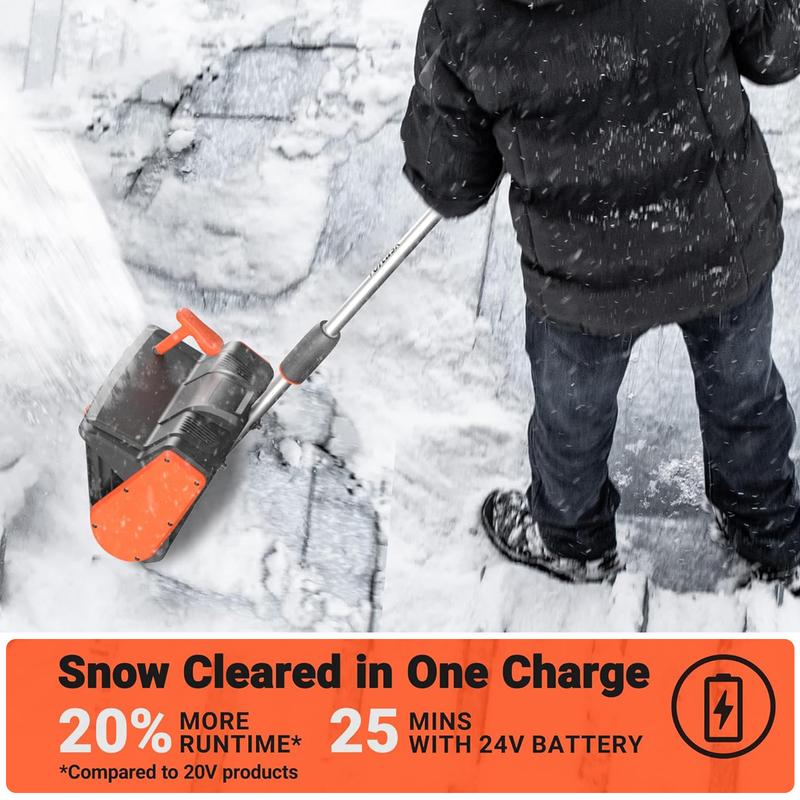 Cordless snow shovels