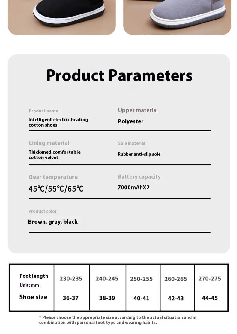 Electric Heating Boots – USB Heated Cotton Shoes