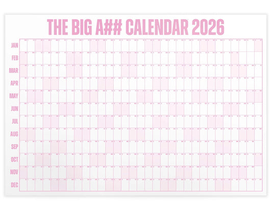 The Big Bright Calendar 2026 📅 - Design Your Amazing 2026! ✨ - 365-Day Year-at-a-Glance Wall Calendar with Dry-Erase Material ✏️ & Custom Labels 🏷️